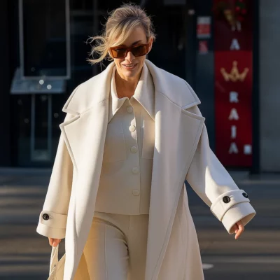 Global Studios Show Ashley Roberts Coat