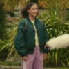 Grace Gibbons Wild Cherry 2025 Imogen Green Bomber Jacket