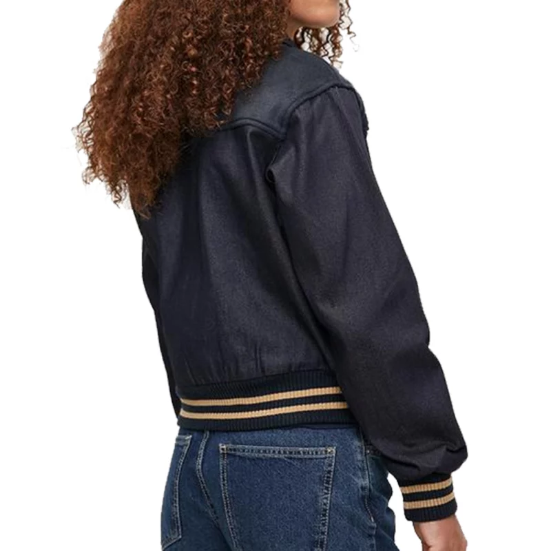 Hanako Greensmith Chicago Fire S14 Violet Mikami Black Bomber Jacket
