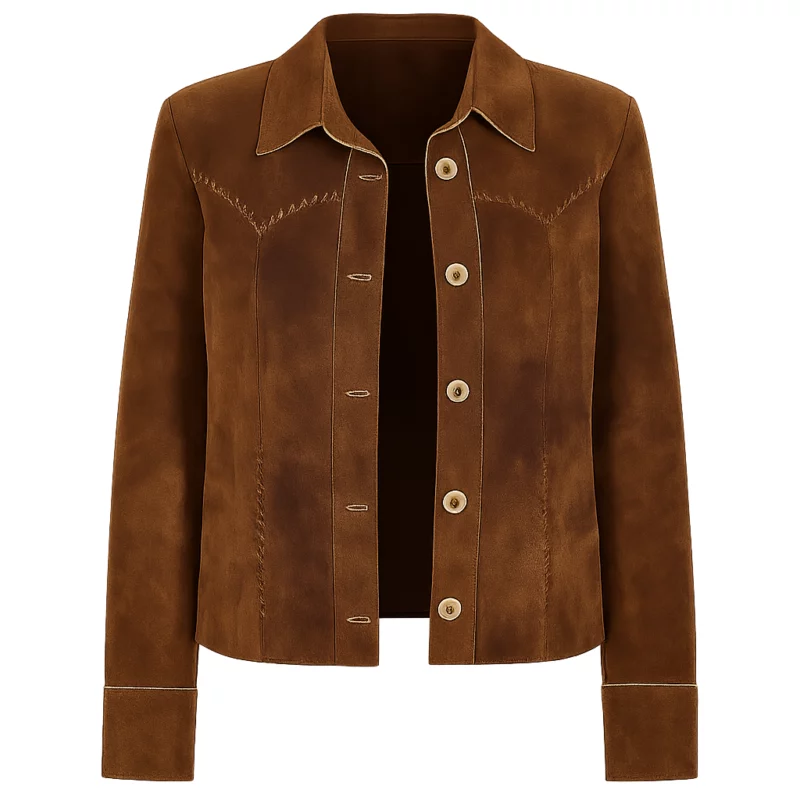 Happyâ€™s Place S02 Bobbie Reba McEntire Suede Leather Jacket