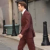 Here The Flood Robert Pattinson Maroon Blazer