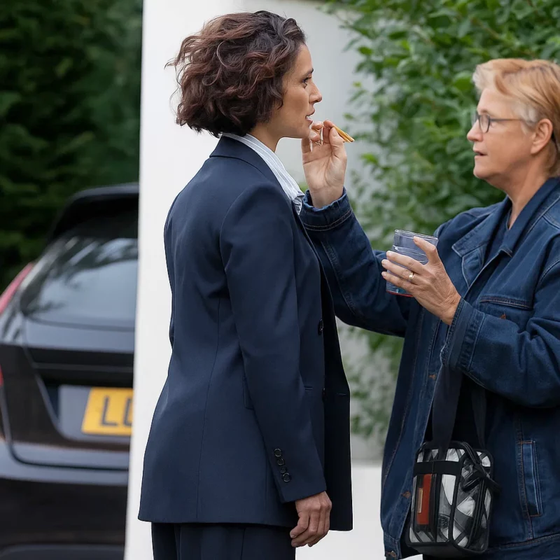 Indira Varma Blue Blazer