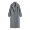 Indira Varma Grey Coat