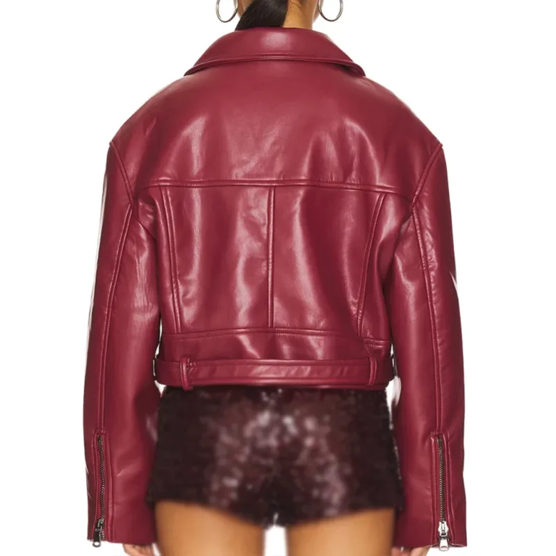 Island Maroon Leather Jacket