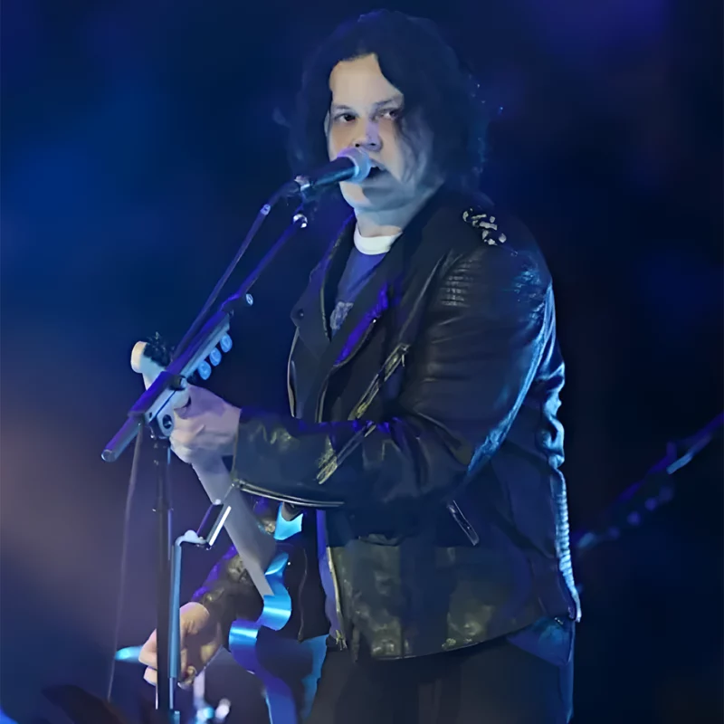 Jack White Thanksgiving Day Show Black Leather Jacket