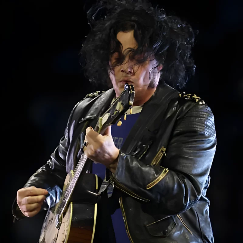 Jack White Thanksgiving Show Black Leather Jacket