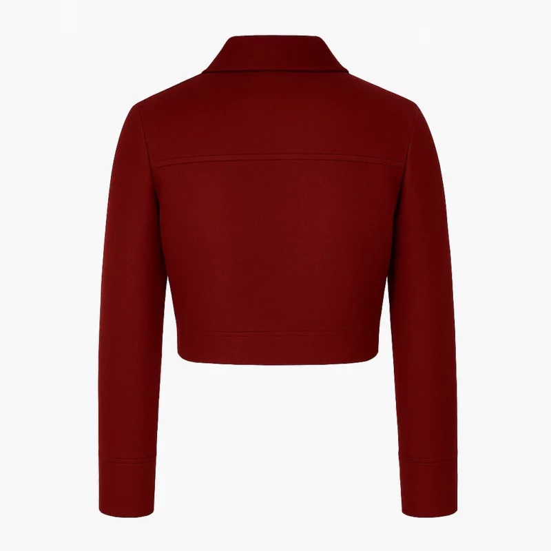 Jessica Morgan The Family Plan 2 Michelle Monaghan Cropped Red Jacket