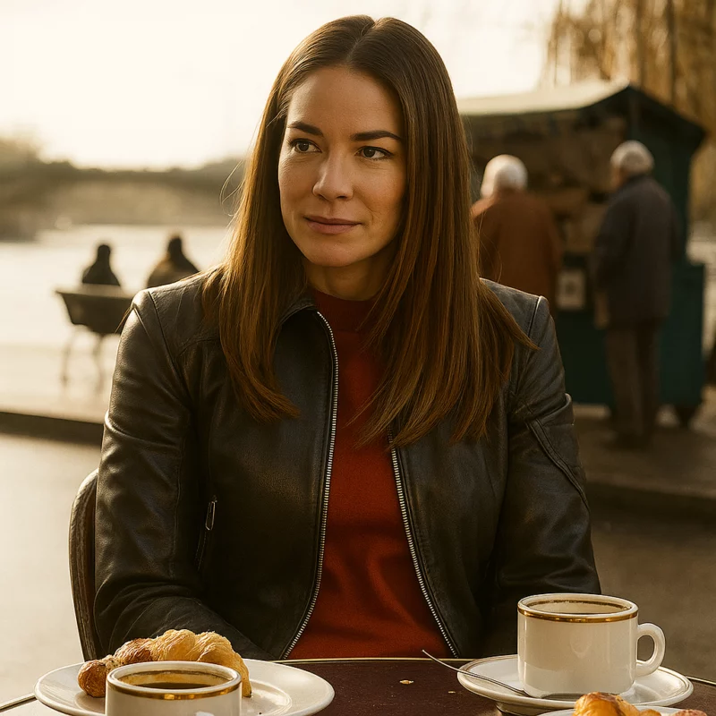 Jessica Morgan The Family Plan 2 Monaghan Black Leather Jacket