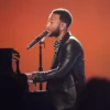 John Legend Black Leather Blazer