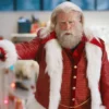 John Travolta Christmas Commercial 2025 Red Fur Leather Jacket