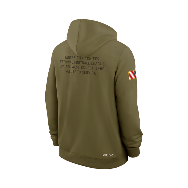 Kansas City Chiefs Salute to Service 2025 Travis Kelce Green Pullover