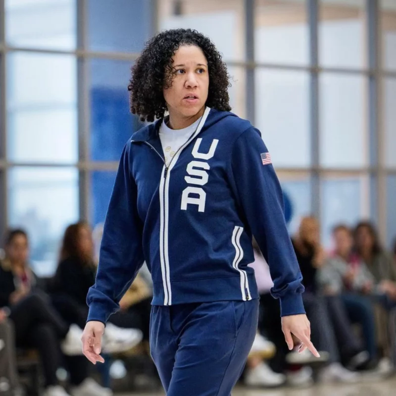 Kara Lawson Women Blue Jacket