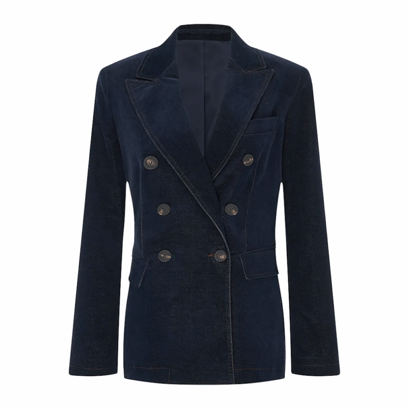 Karolina Wydra Pluribus Ana Blue Corduroy Blazer