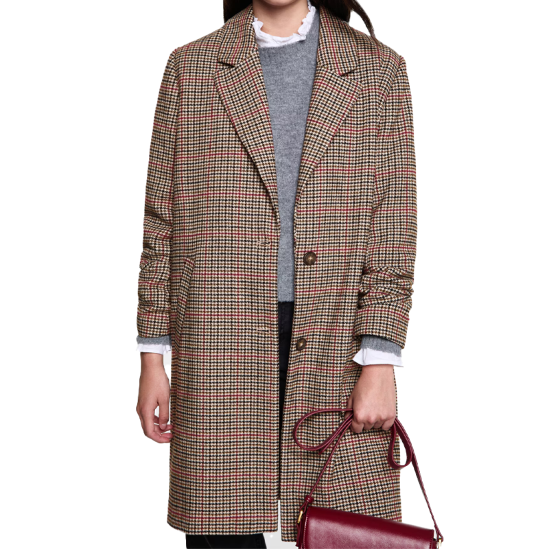 Kate The Twelve Dates 'Til Christmas S01 Mae Whitman Plaid Coat