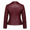 Killer Clown Girls Burgundy Leather Jacket