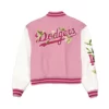LA Dodgers Floral Pink Varsity Jacket