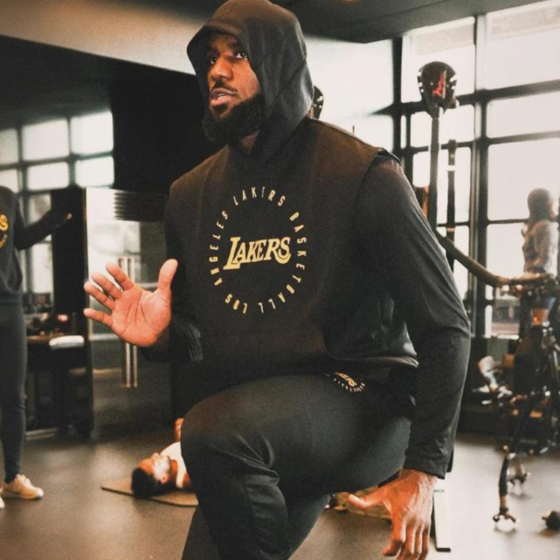 LA Lakers 2025 Lebron James Sleeveless Black Hoodie