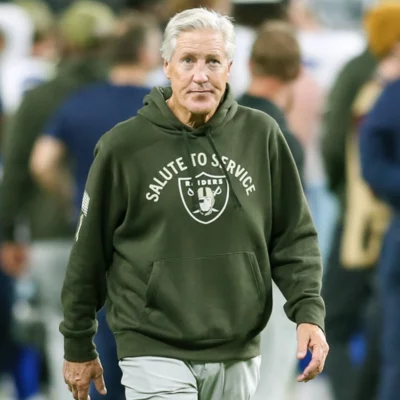 Las Vegas Raiders Salute to Service Pete Carroll Hoodie