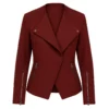 Mae Silver Boston Blue S01 Reuben Maroon Wool Jacket