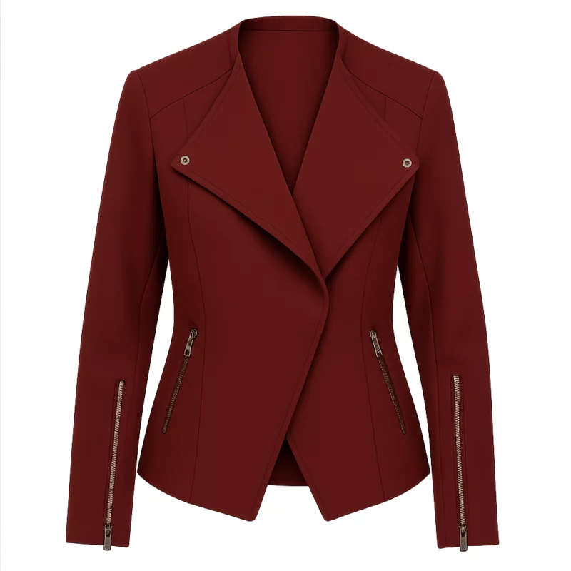 Mae Silver Boston Blue S01 Reuben Maroon Wool Jacket