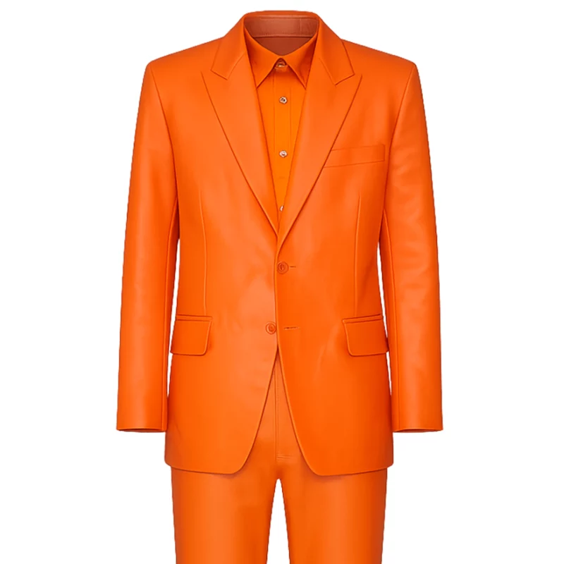 Marty Supreme 2025 Premiere Timothee Chalamet Orange Blazer