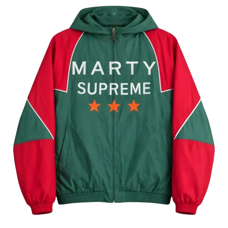 Marty Supreme Mexico Green & Red Hooded Jacket