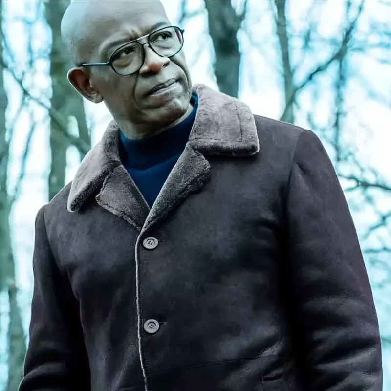Mayor of Kingstown Frank Moses Lennie James Black Suede Coat