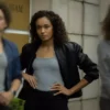 Michelle Mackey Olivia Swann Black Bomber Jacket