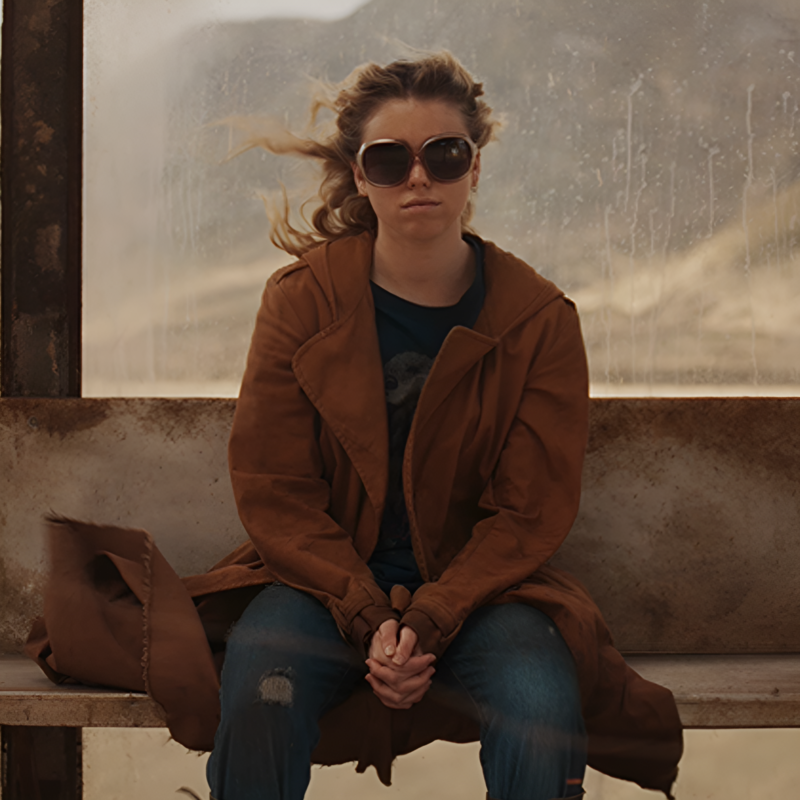 Milly Alcock Supergirl Brown Coat