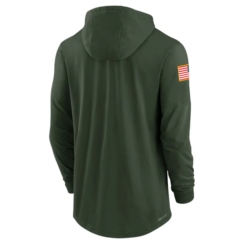 Minnesota Vikings Salute To Service Kevin Oâ€™Connell Green Hoodie