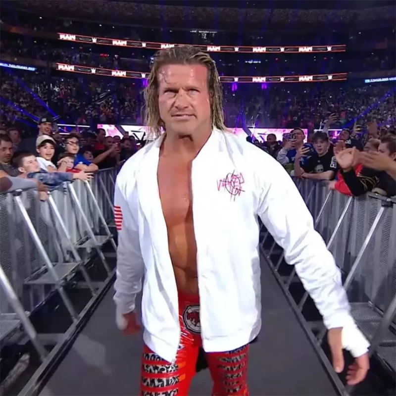 Monday Night WWE Raw 2025 Dolph Ziggler Returns White Bomber Jacket