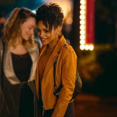 Murder In A Small Town S02 Laila Jackson Brown Jacket