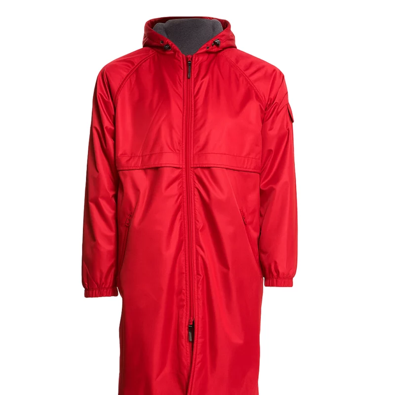 NYC 2025 Milly Alcock Red Hooded Coat