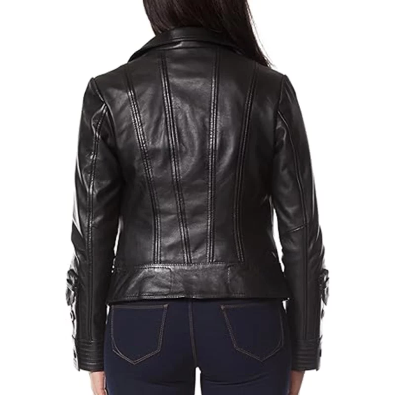 NYC Show Alessandra Ambrosio Black Leather
