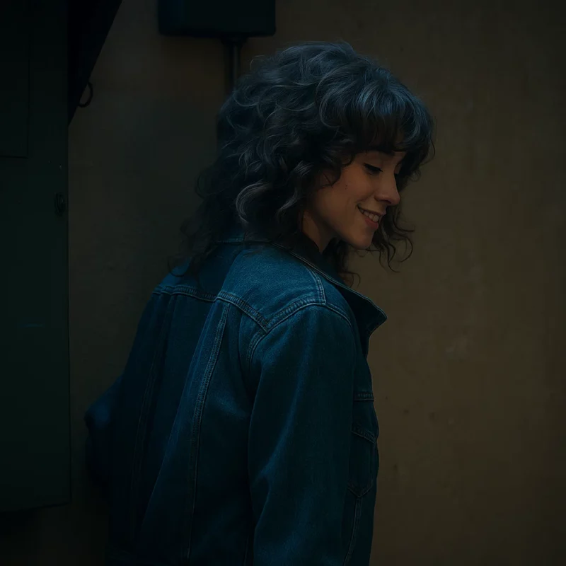 Natalia Dyer Stranger S05 TV Series Nancy Wheeler Blue Denim Jacket