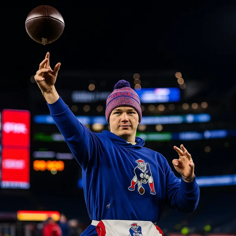 New England Patriots Retro Drake Blue Hoodie