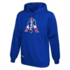 New England Patriots Retro Drake Maye Blue Hoodie
