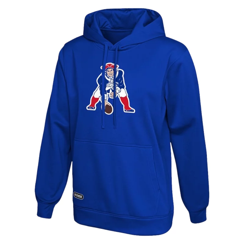 New England Patriots Retro Drake Maye Blue Hoodie