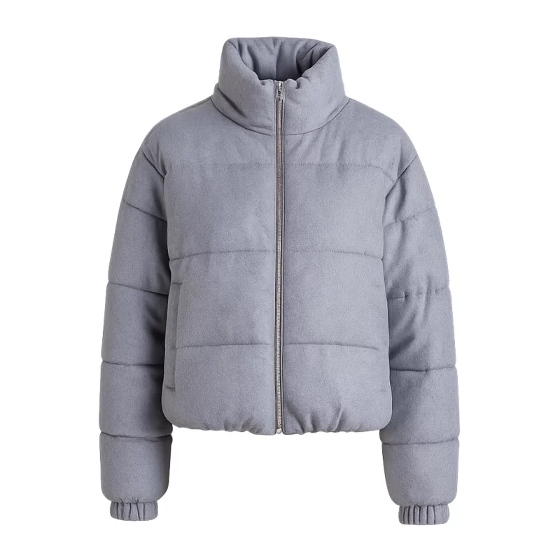 New York City 2025 Olivia Munn Grey Puffer