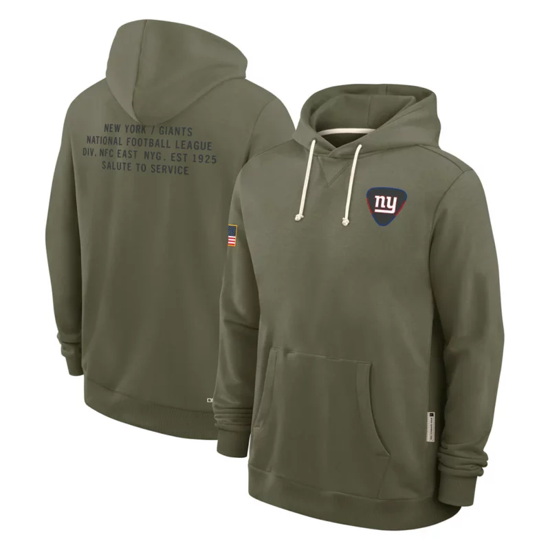 New York Giants Salute To Service Sideline Mike Kafka Pullover Hoodie