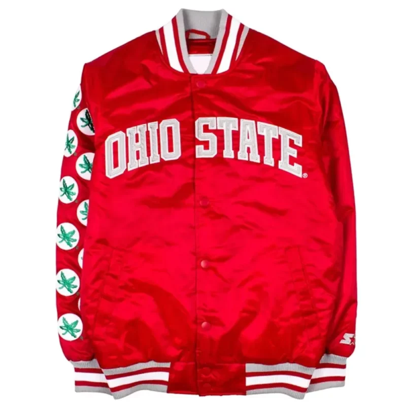 Ohio State Buckeyes Lebron James Satin Bomber Jacket
