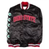 Ohio State Buckeyes Lebron James Satin Bomber JacketS