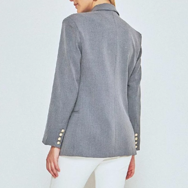 Owning Manhattan Double Breasted Grey Blazer