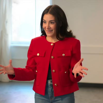 Owning Manhattan S02 Chloe Tucker Caine Red Jacket