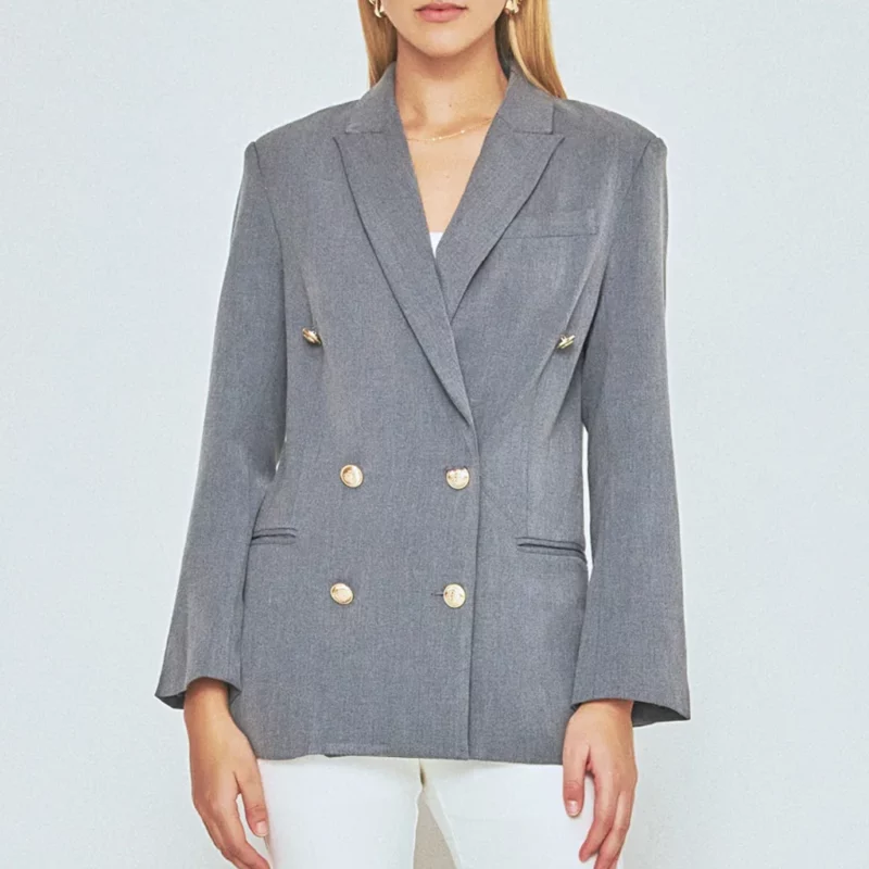 Owning Manhattan S02 Jess Taylor Double Breasted Grey Blazer