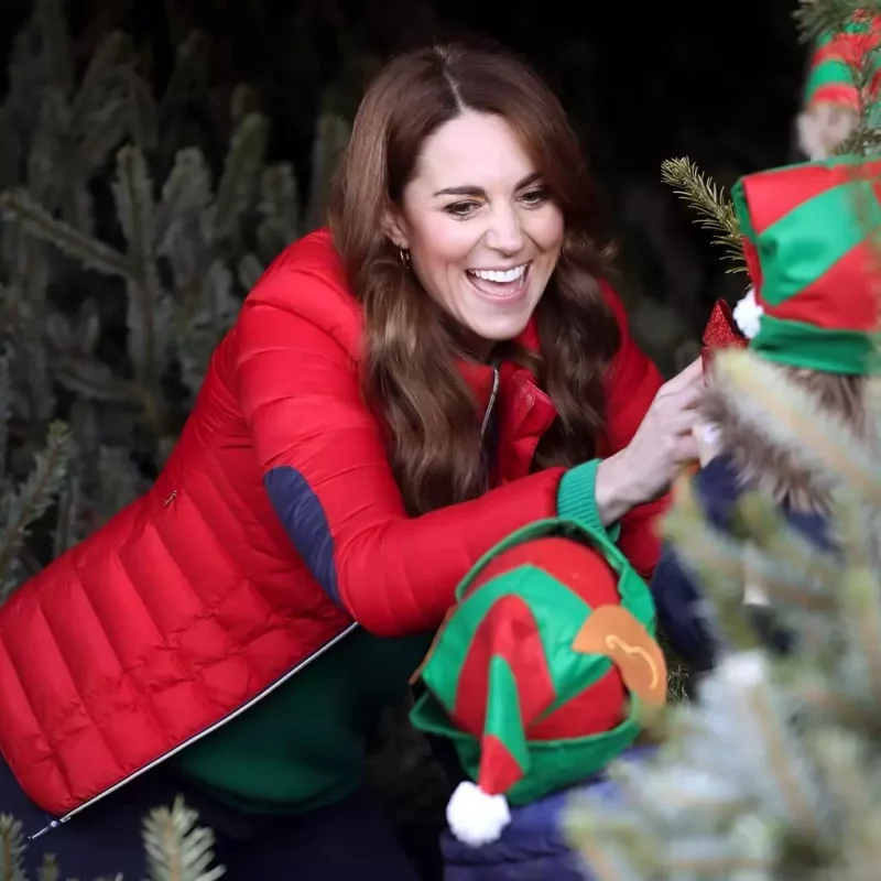 Peterley Manor Farm Kate Middleton Red Puffer Jacket