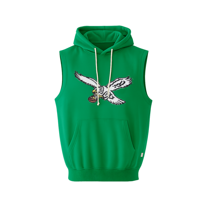 Philadelphia Eagles Saquon Barkley Green Sleeveless Hoodie