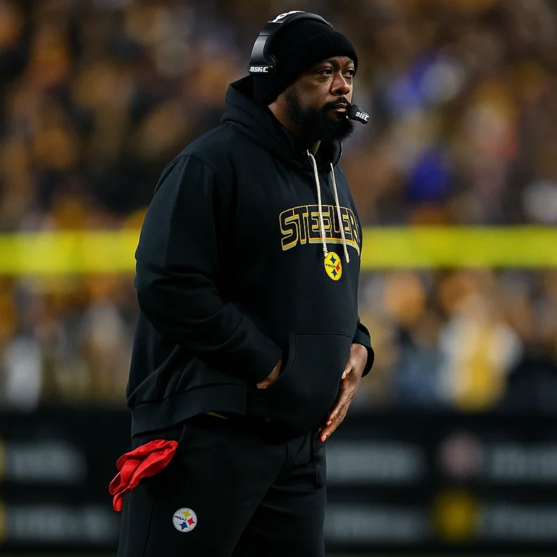 Pittsburgh Steelers Sideline 2025 Mike Tomlin Black Bomber