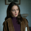 Ponies S01 Emilia Clarke Bea Brown Suede Leather Coat