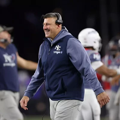 Strong Coach Mike Vrabel Blue Vest